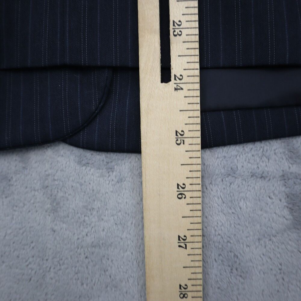 9 and Co Suit Womens 10 Black Pinstriped Single Breasted Notch Lapel Jacket - Picture 7 of 16